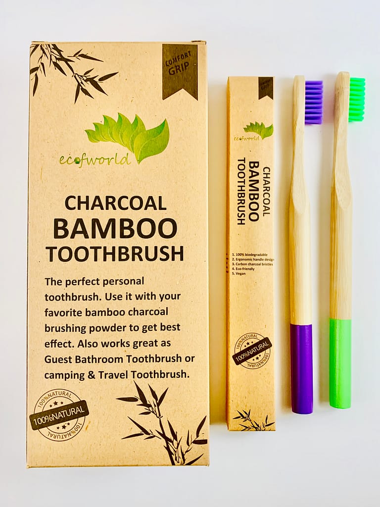 ecofworld round handle bamboo toothbrush bamboo panda toothbrush, the bamboo toothbrush, sprmal, bpa free nylon, my magic mud bamboo toothbrush