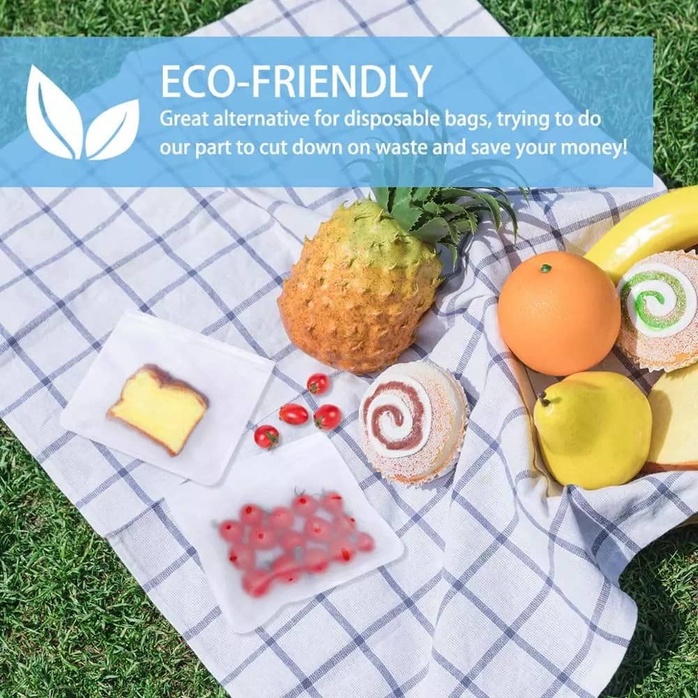 Silicone Food Bag Reusable Fresh-keeping Bag Refrigerator Fruit And  Vegetable Sealed Bag Leak-proof Food Storage Bag Reusable 5G