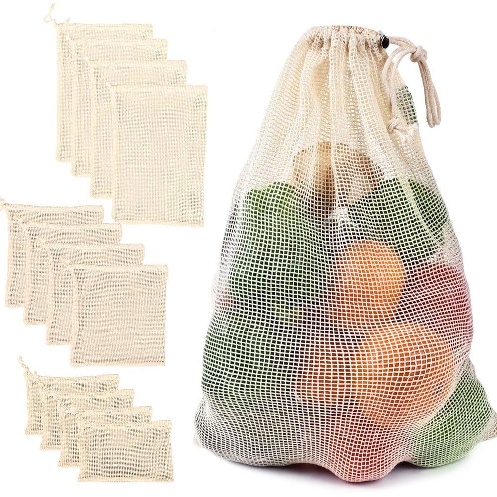 Cotton Mesh Vegetable Reusable Cotton Mesh Produce Bag