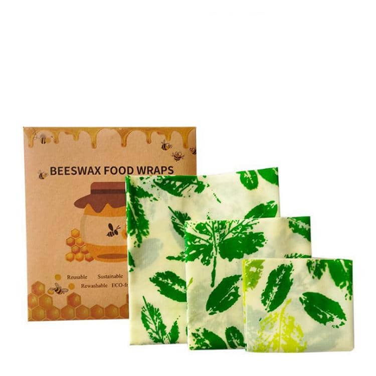 ecofworld Organic Beeswax Food Wraps | 3 packs 7” - 10” -13” | Bee Good Wraps | Eco Friendly Reusable Plastic Free Food Wrap | Beeswax Wraps