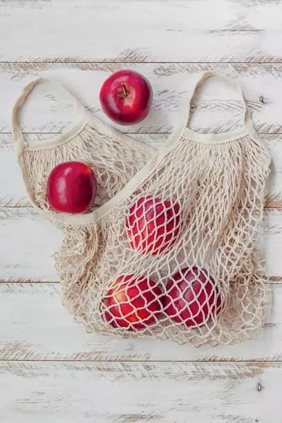 Carry your Cotton Produce Mesh Bags for Grocery